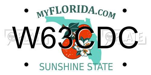 W63CDC Florida License Plate