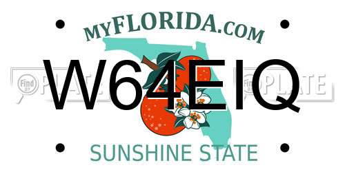 W64EIQ Florida License Plate