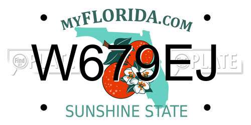W679EJ Florida License Plate
