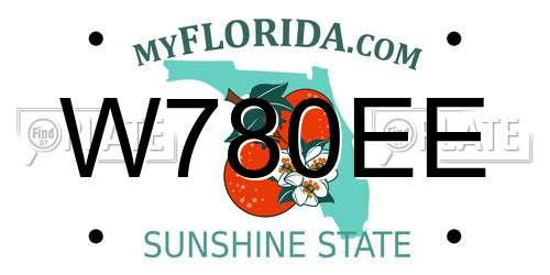 W780EE Florida License Plate