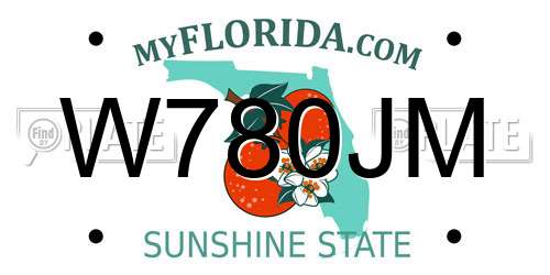 W780JM Florida License Plate