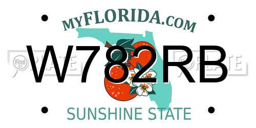 W782RB Florida License Plate