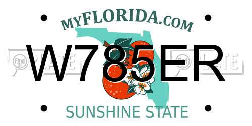 W785ER Florida License Plate