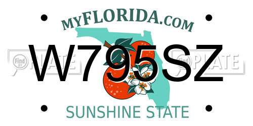 W795SZ Florida License Plate