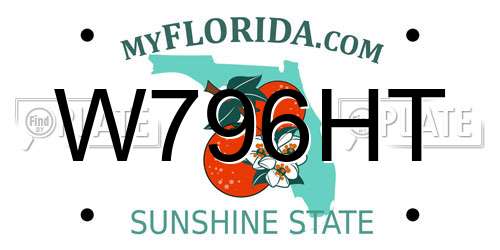W796HT Florida License Plate