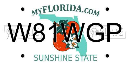 W81WGP Florida License Plate