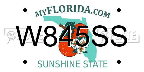 W845SS Florida License Plate