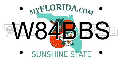 W84BBS Florida License Plate