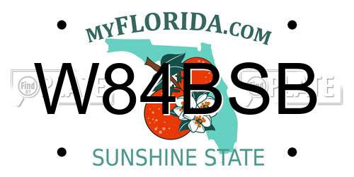 W84BSB Florida License Plate