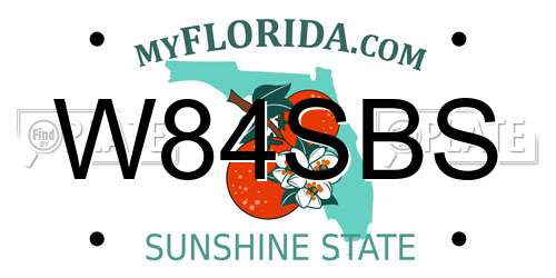 W84SBS Florida License Plate