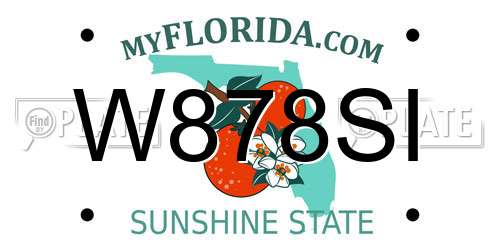 W878SI Florida License Plate
