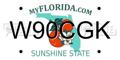 W90CGK Florida License Plate