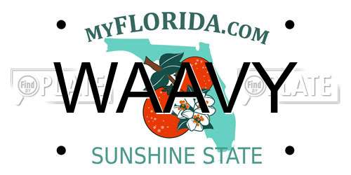 WAAVY Florida License Plate