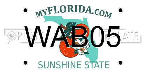 WAB05 Florida License Plate