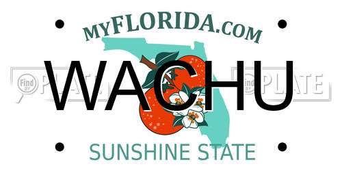 WACHU Florida License Plate