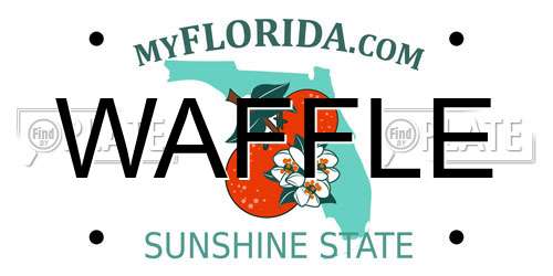 WAFFLE Florida License Plate