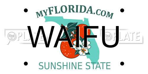 WAIFU Florida License Plate