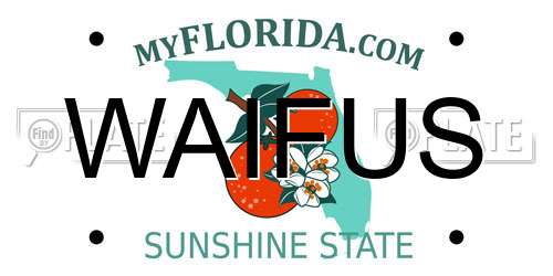 WAIFUS Florida License Plate