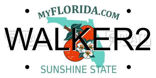 WALKER2 Florida License Plate