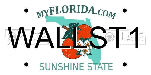 WALLST1 Florida License Plate