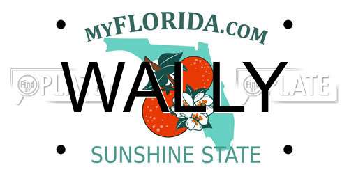 WALLY Florida License Plate