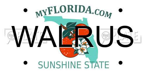 WALRUS Florida License Plate
