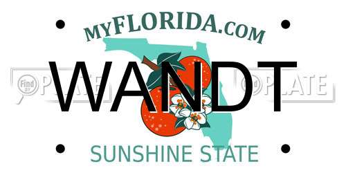 WANDT Florida License Plate