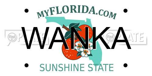 WANKA Florida License Plate