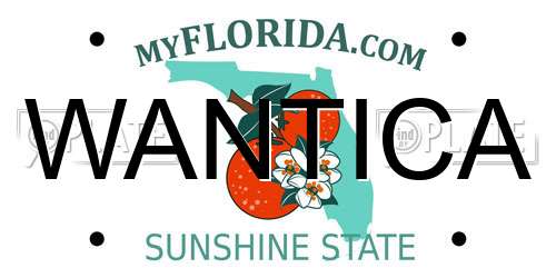 WANTICA Florida License Plate