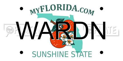 WARDN Florida License Plate