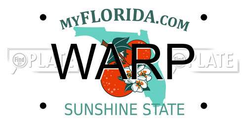 WARP Florida License Plate
