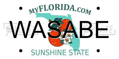WASABE Florida License Plate