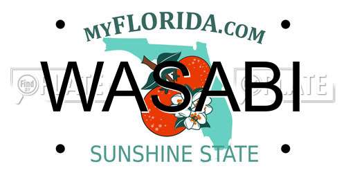 WASABI Florida License Plate