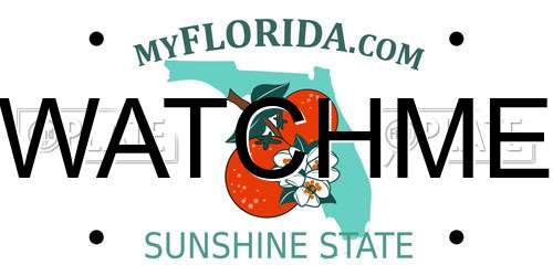 WATCHME Florida License Plate