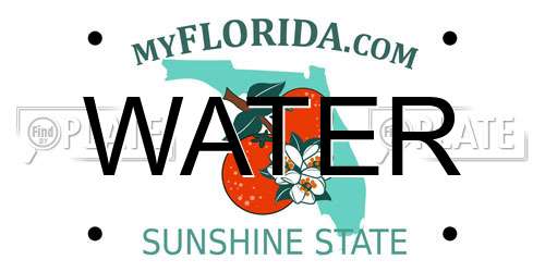 WATER Florida License Plate
