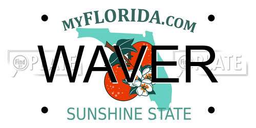 WAVER Florida License Plate