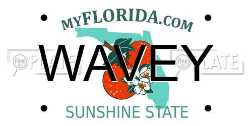 WAVEY Florida License Plate
