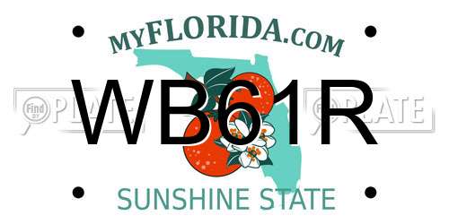 WB61R Florida License Plate
