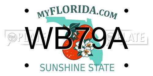 WB79A Florida License Plate