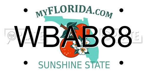 WBAB88 Florida License Plate