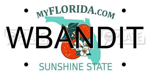 WBANDIT Florida License Plate