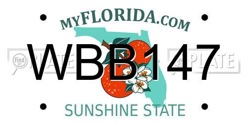 WBB147 Florida License Plate