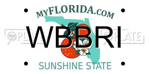 WBBRI Florida License Plate