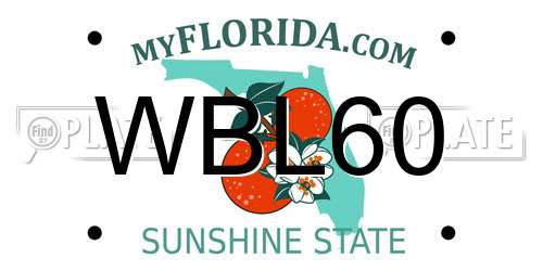 WBL60 Florida License Plate