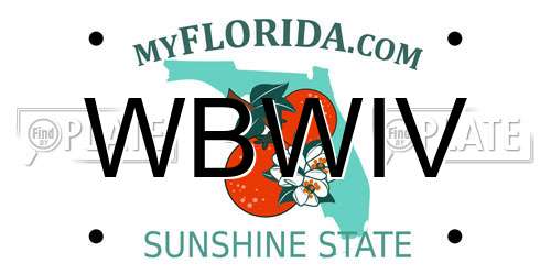 WBWIV Florida License Plate