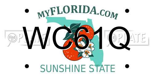 WC61Q Florida License Plate