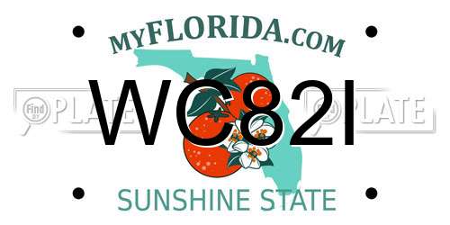 WC82I Florida License Plate