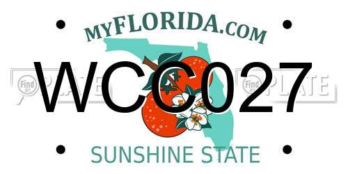 WCC027 Florida License Plate