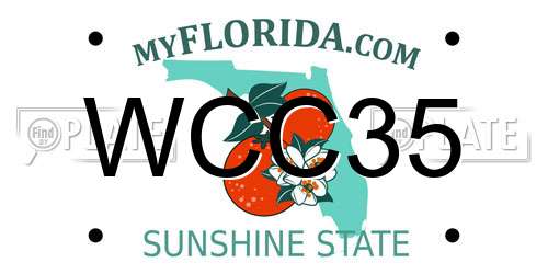 WCC35 Florida License Plate