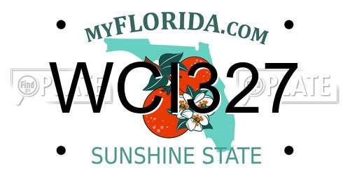 WCI327 Florida License Plate